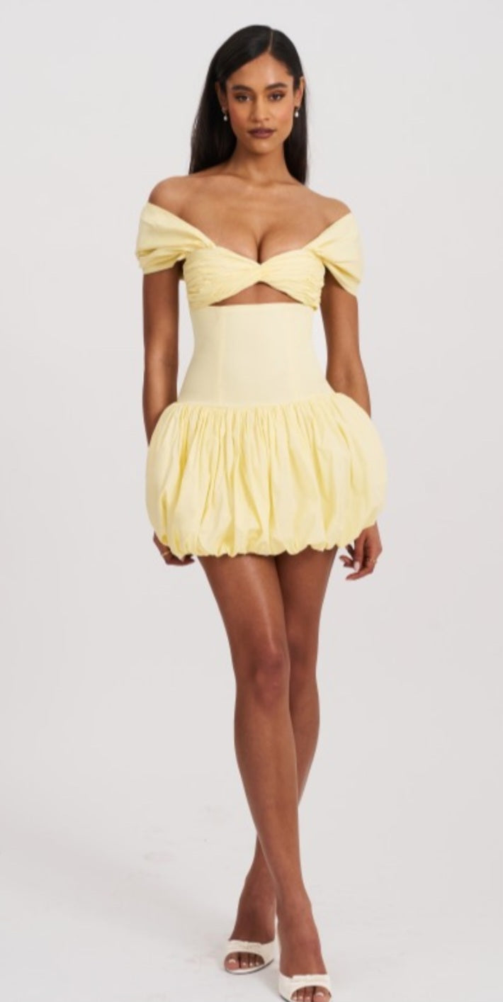MISS CIRCLE UMIKA BUBBLE HEM MINI DRESS