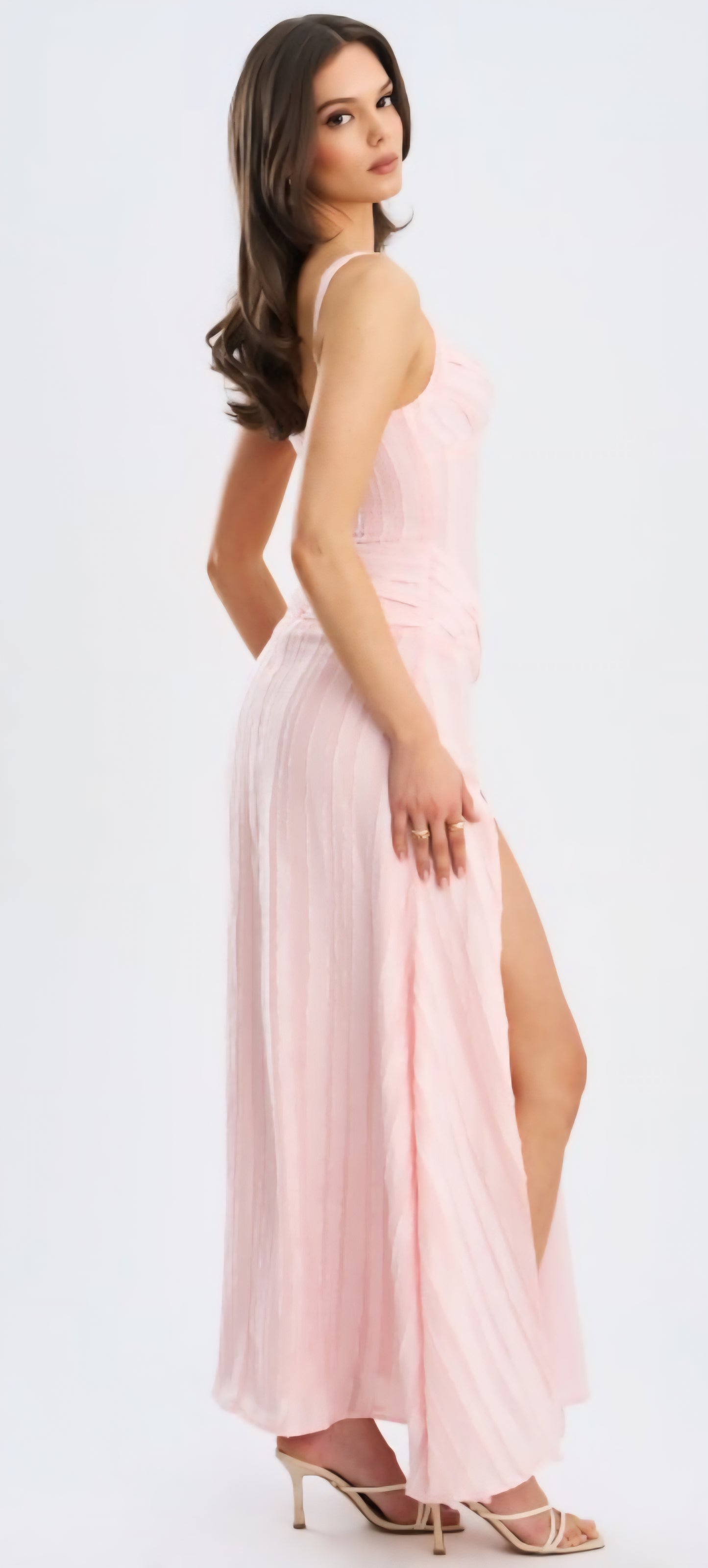 MISS CIRCLE MALLORY HIGH SLIT MAXI DRESS