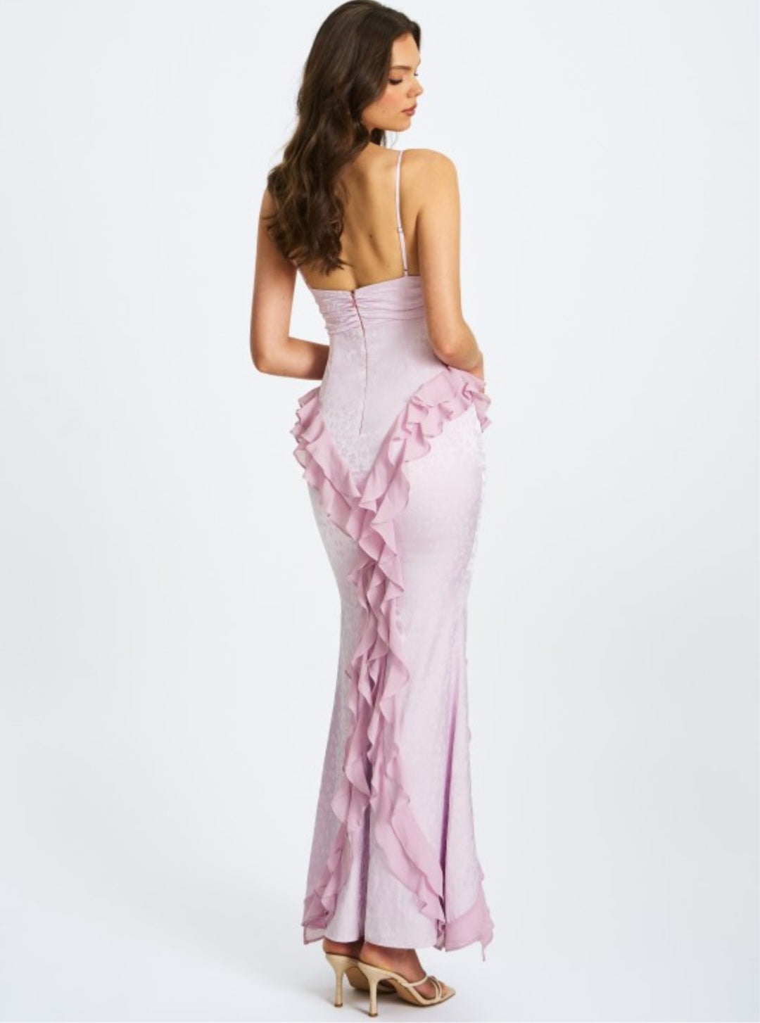 MISS CIRCLE PAOLINA RUFFLE MAXI DRESS
