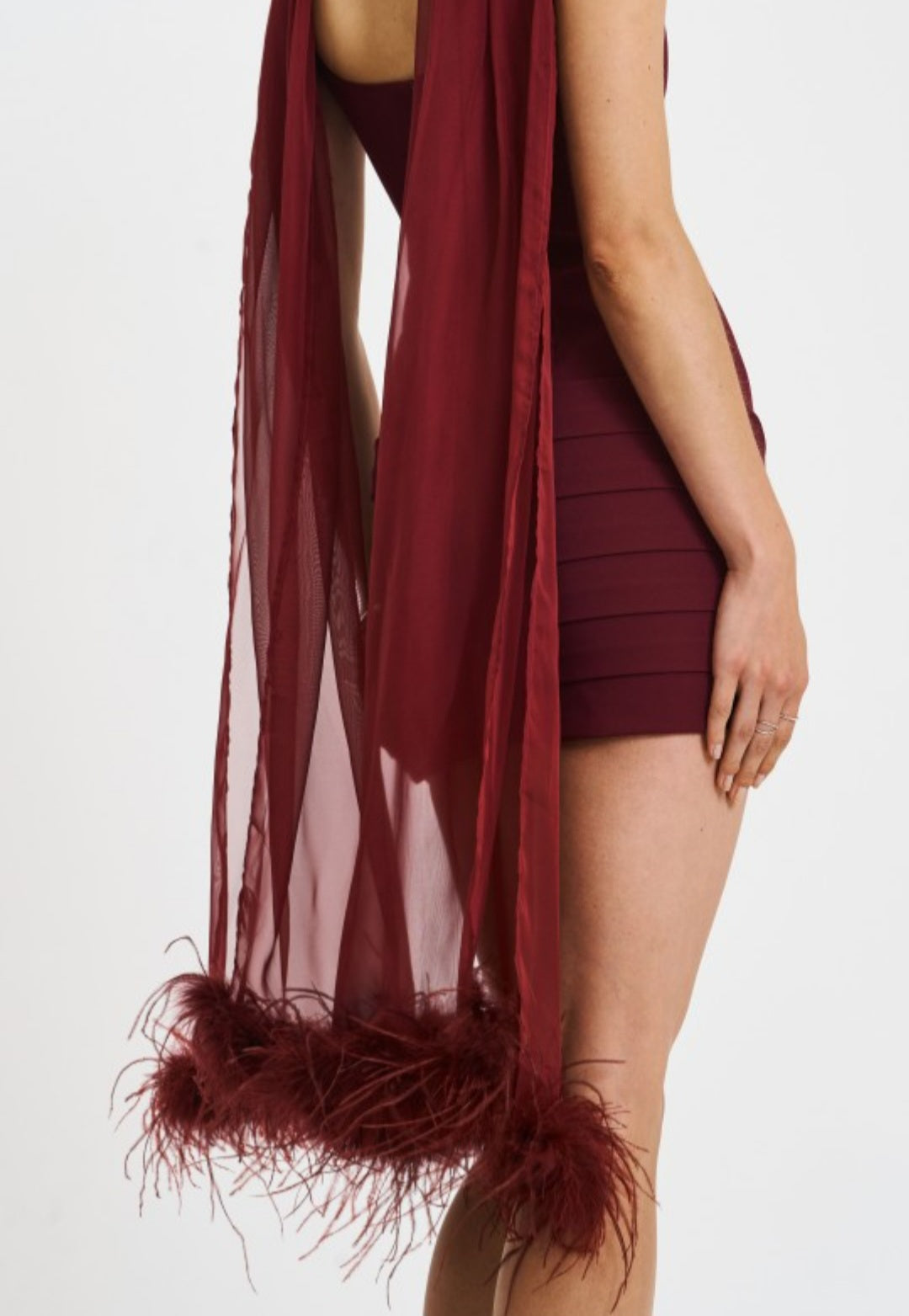MISS CIRCLE TORI MINI DRESS WITH SCARF
