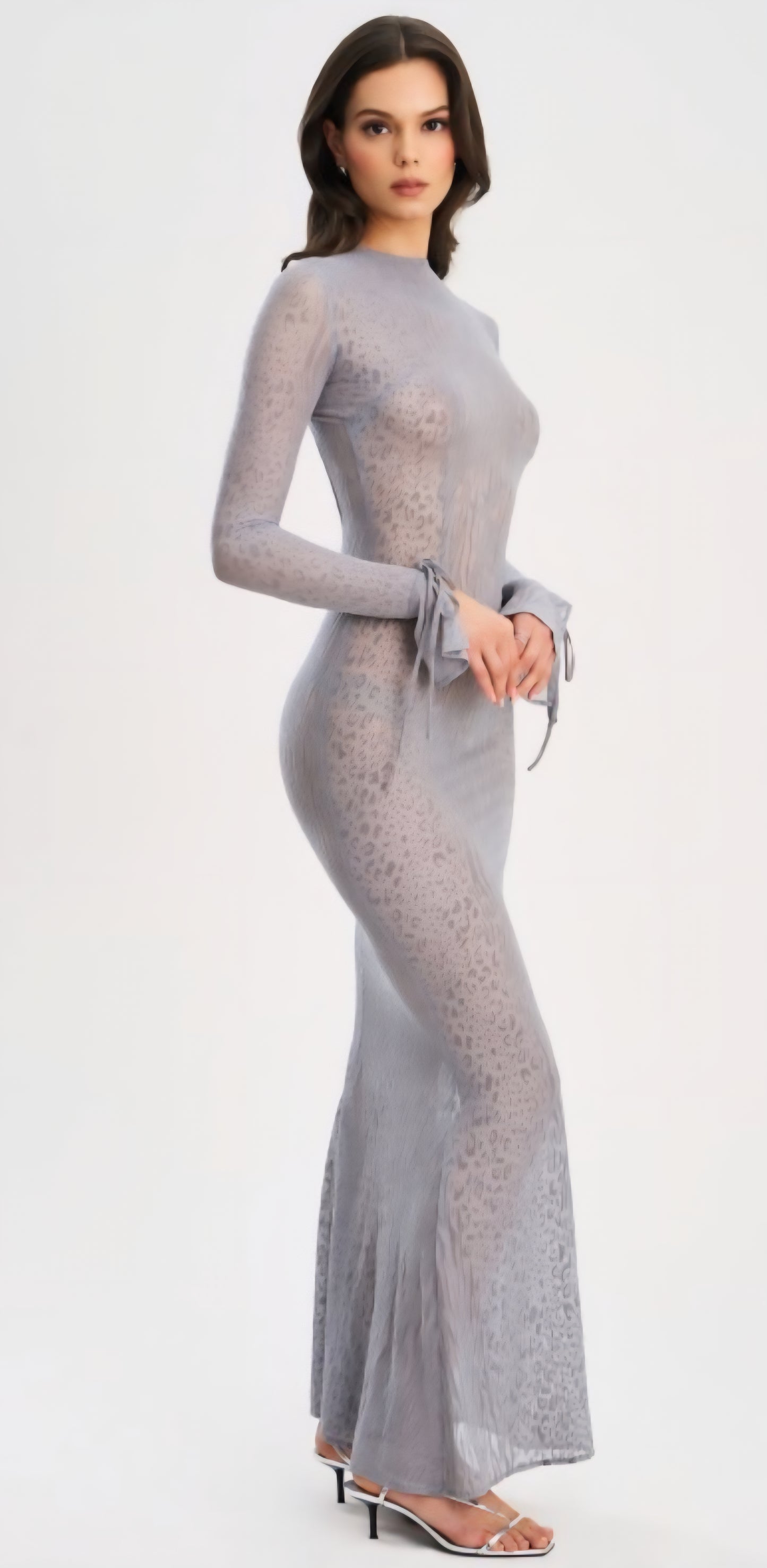MISS CIRCLE WAYLYNN BURNOUT BACKLESS MAXI DRESS