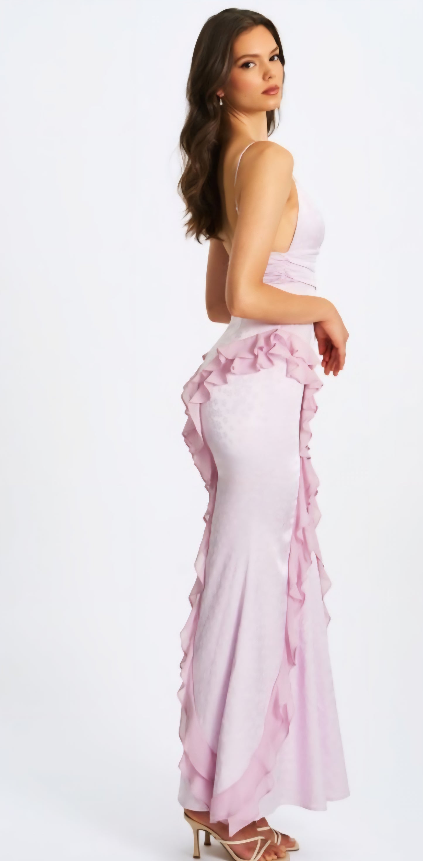 MISS CIRCLE PAOLINA RUFFLE MAXI DRESS