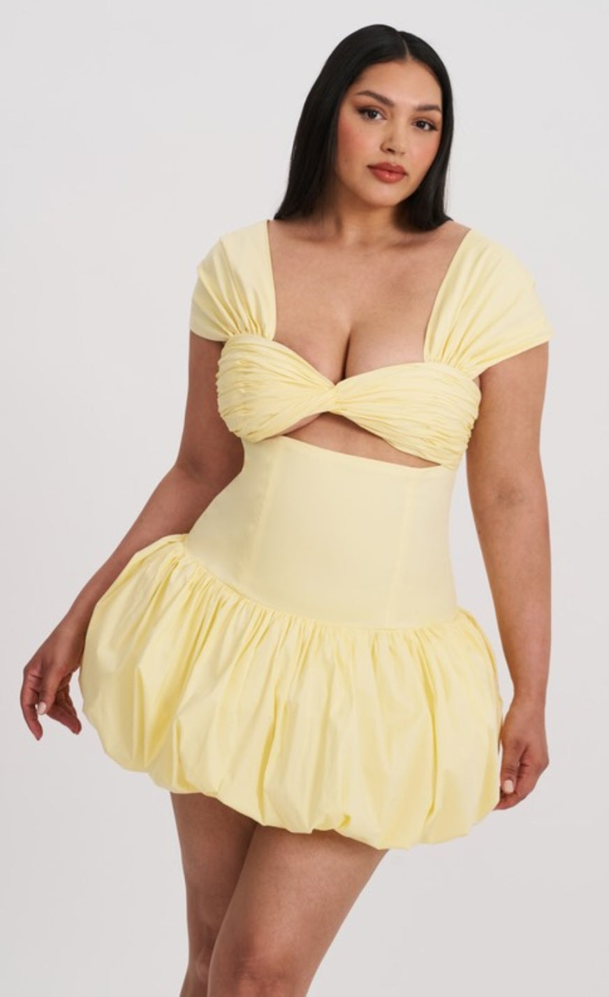 MISS CIRCLE UMIKA BUBBLE HEM MINI DRESS