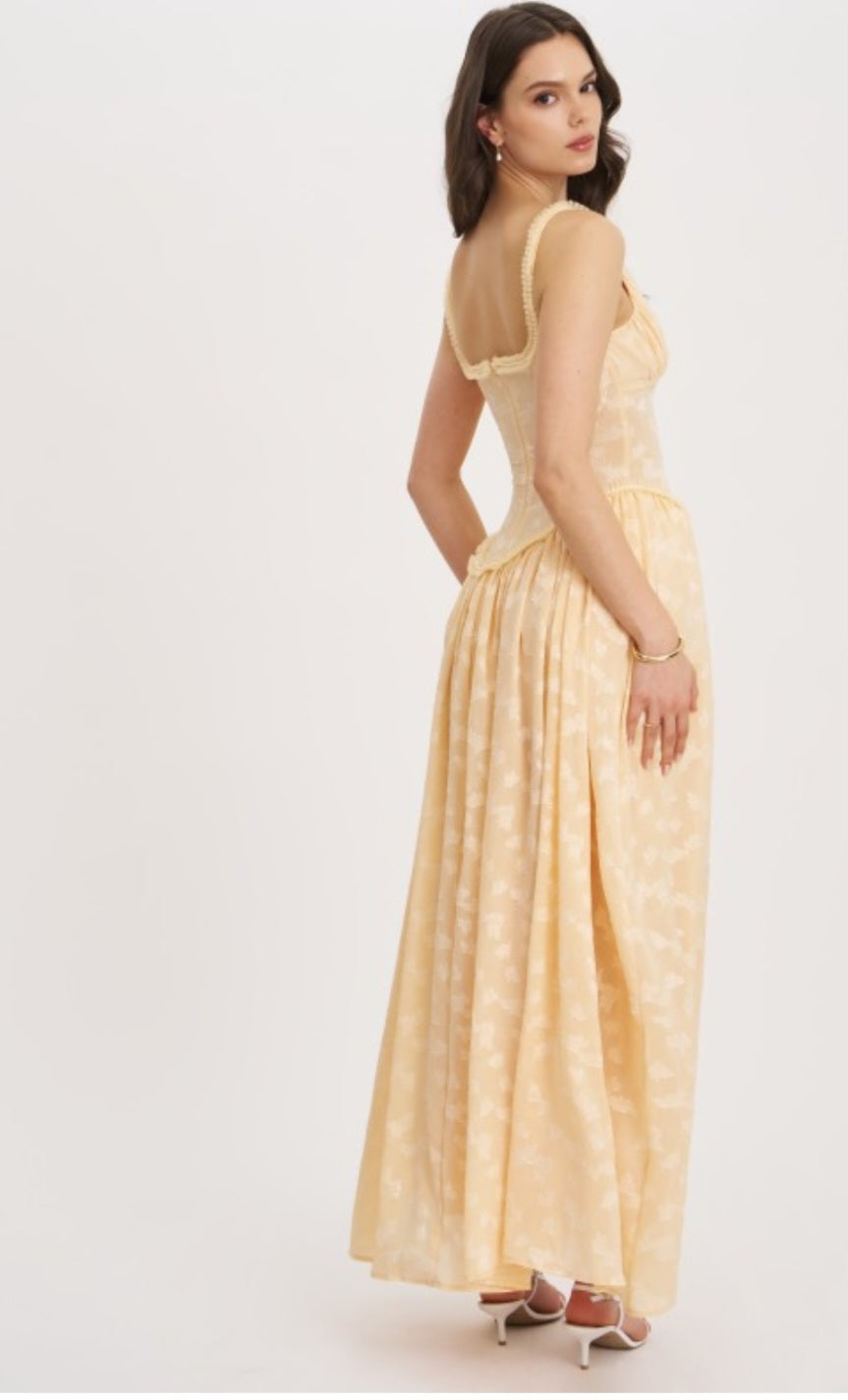 MISS CIRCLE ULISSA SQUARE NECK MAXI DRESS
