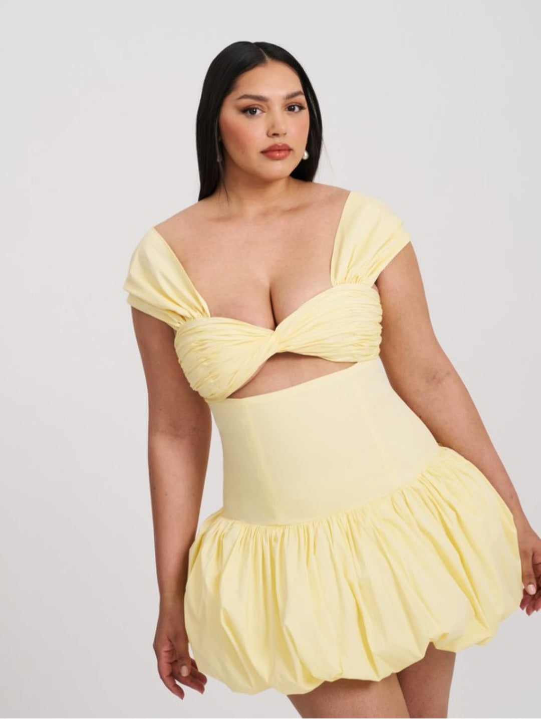 MISS CIRCLE UMIKA BUBBLE HEM MINI DRESS