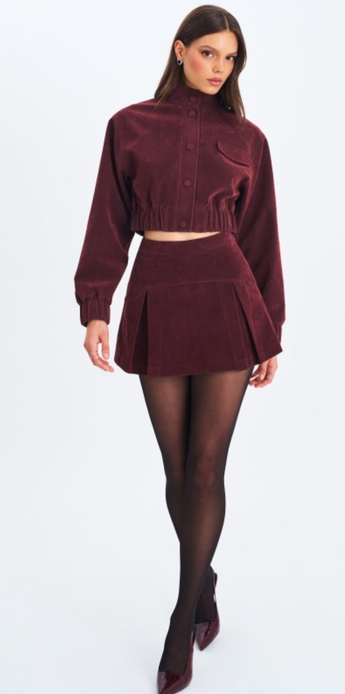 MISS CIRCLE FARRYN VEGAN SUEDE MINI SKIRT