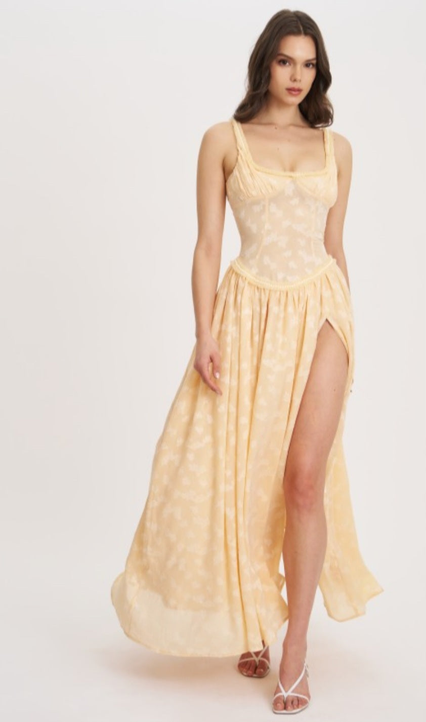 MISS CIRCLE ULISSA SQUARE NECK MAXI DRESS