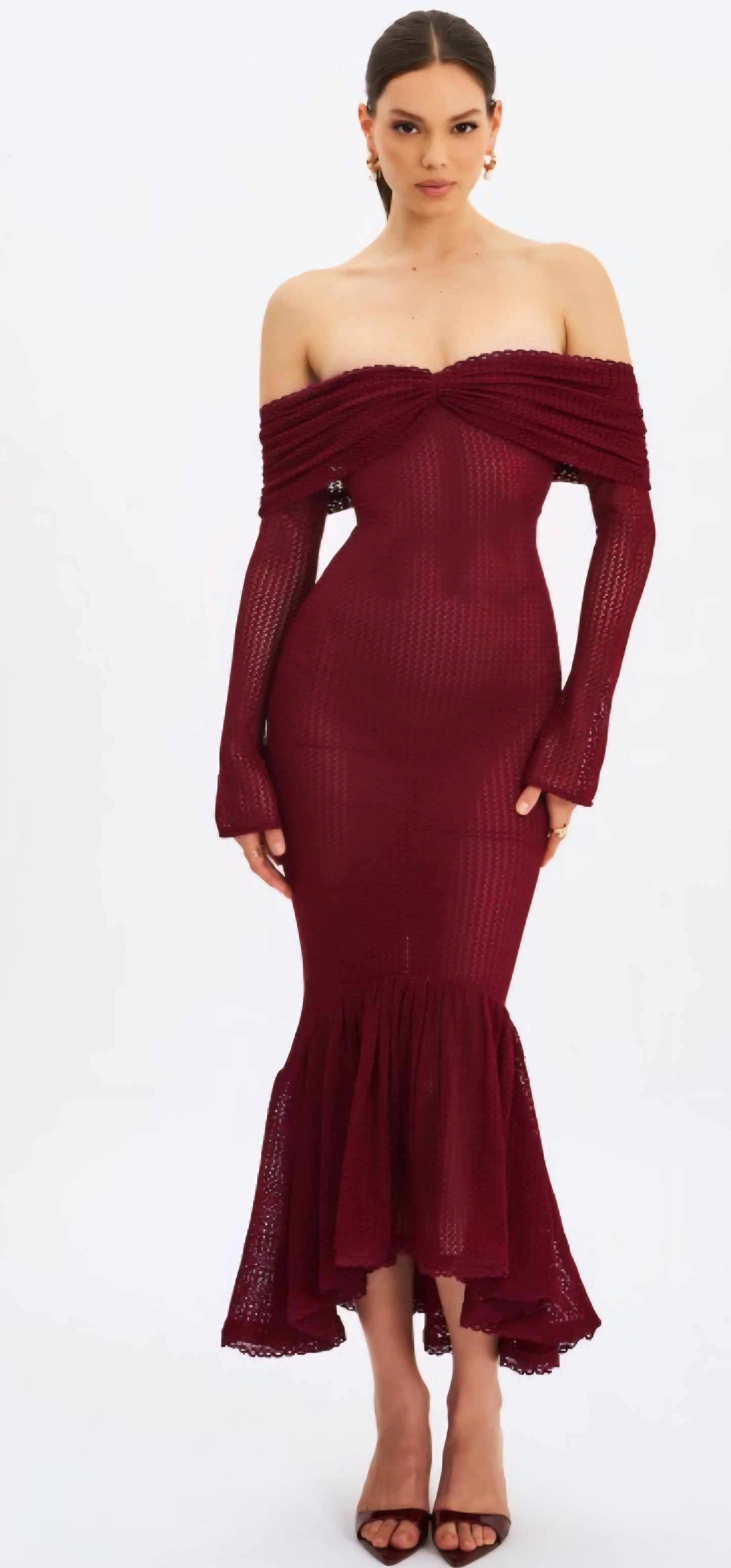 MISS CIRCLE KAEDYN OFF THE SHOULDER MERMAID DRESS