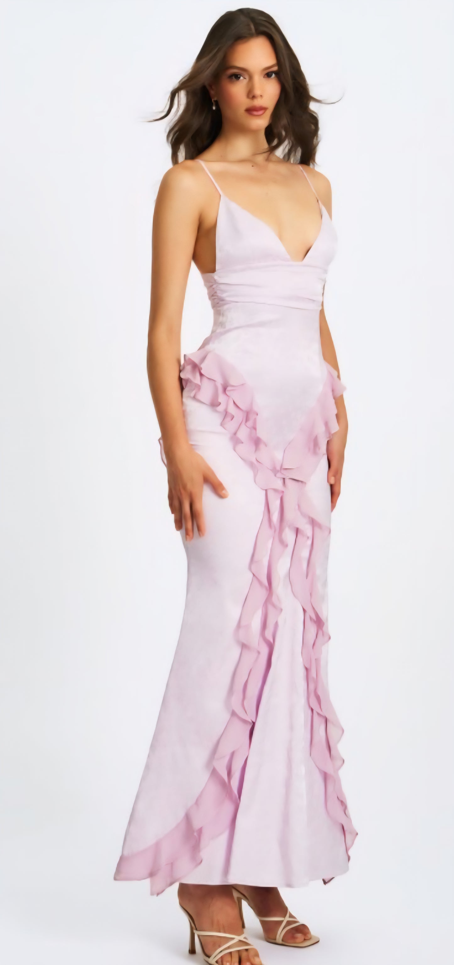 MISS CIRCLE PAOLINA RUFFLE MAXI DRESS