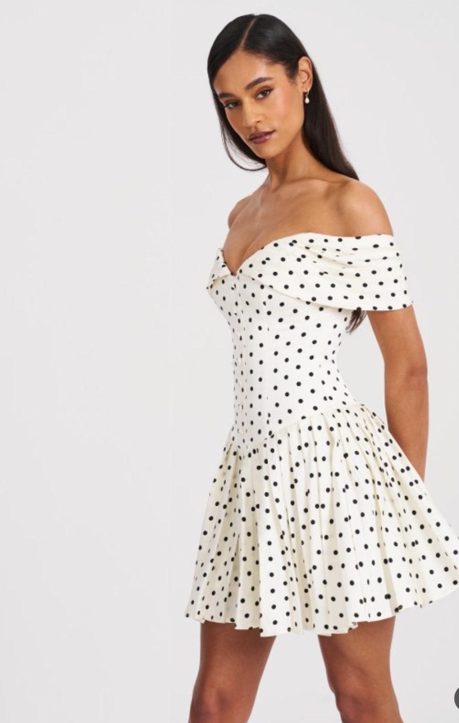 MISS CIRCLE EDELINE POLKA DOT MINI DRESS
