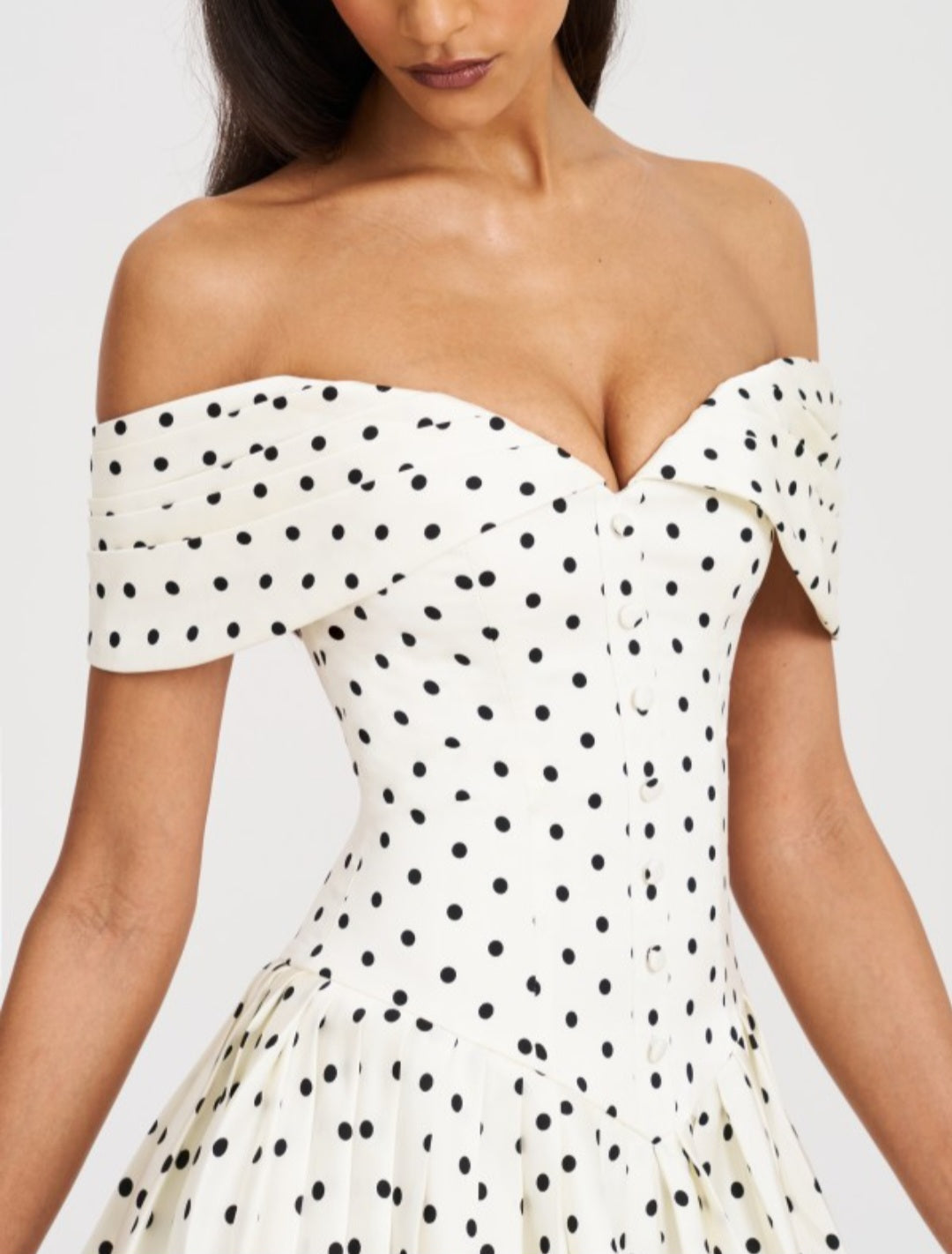 MISS CIRCLE EDELINE POLKA DOT MINI DRESS