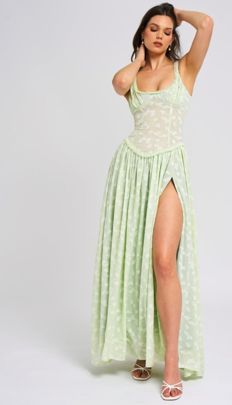 MISS CIRCLE ULISSA SQUARE NECK MAXI DRESS