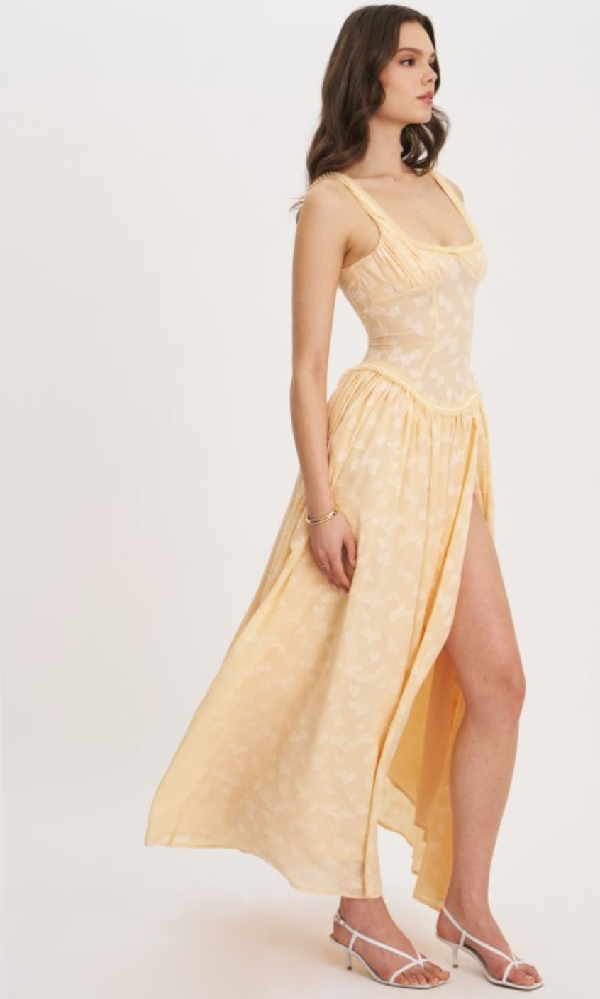 MISS CIRCLE ULISSA SQUARE NECK MAXI DRESS
