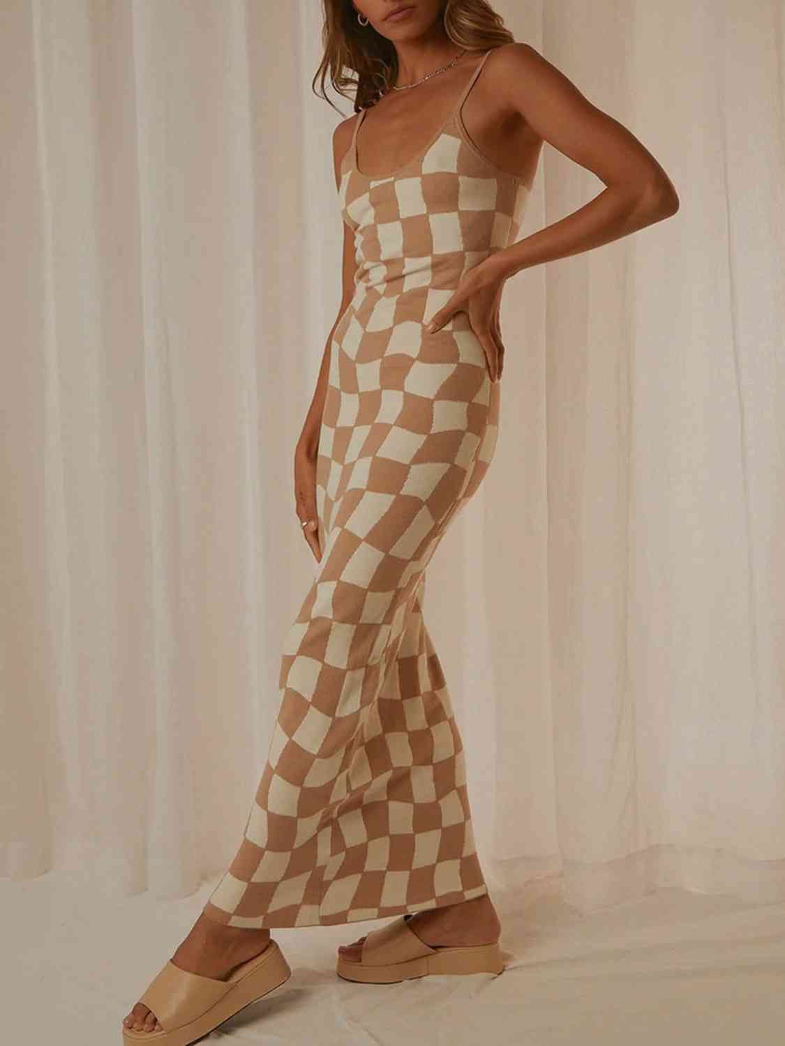 SPAGHETTI STRAP MAXI SWEATER DRESS