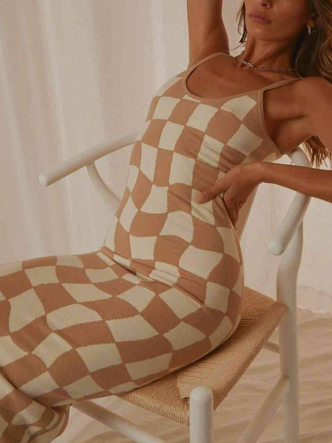 SPAGHETTI STRAP MAXI SWEATER DRESS