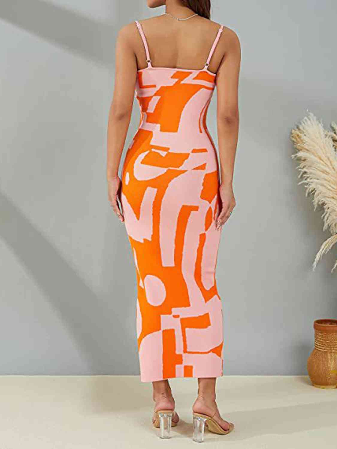 SPAGHETTI STRAP MAXI SWEATER DRESS