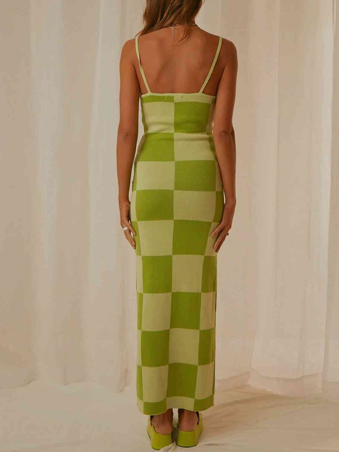 SPAGHETTI STRAP MAXI SWEATER DRESS