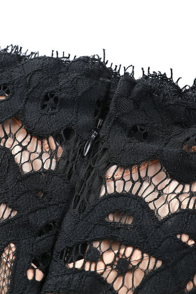 OFF THE SHOULDER LONG SLEEVE LACE DRESS