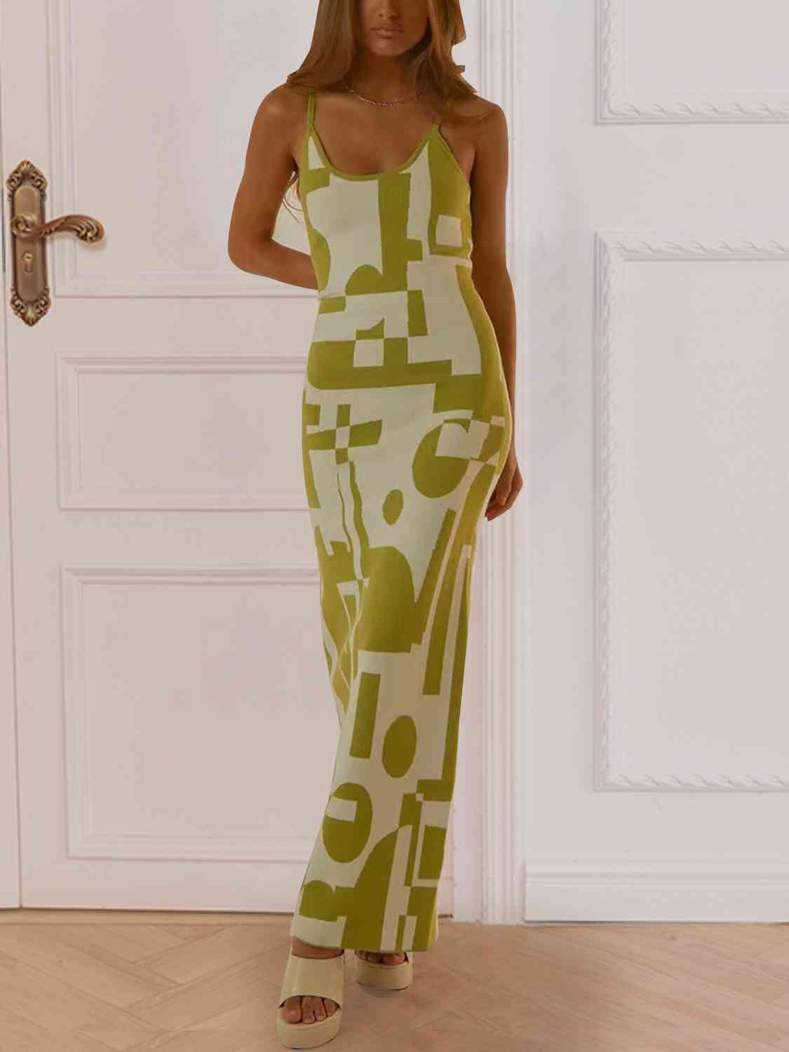 SPAGHETTI STRAP MAXI SWEATER DRESS
