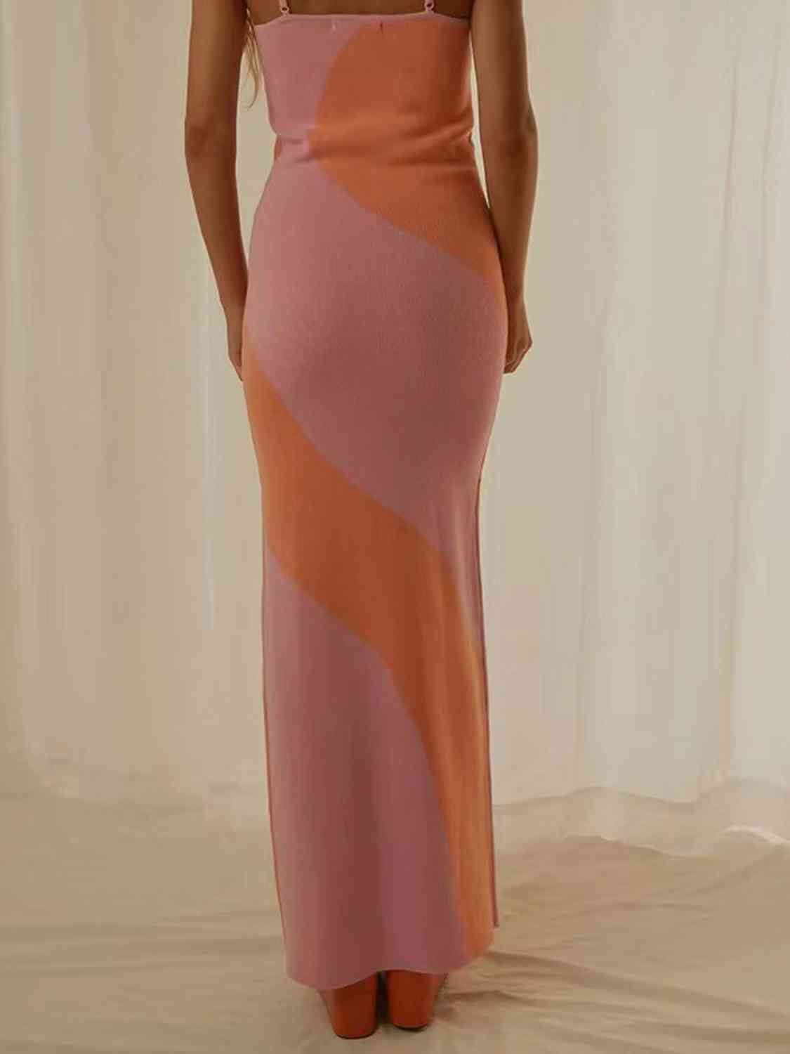 SPAGHETTI STRAP MAXI SWEATER DRESS