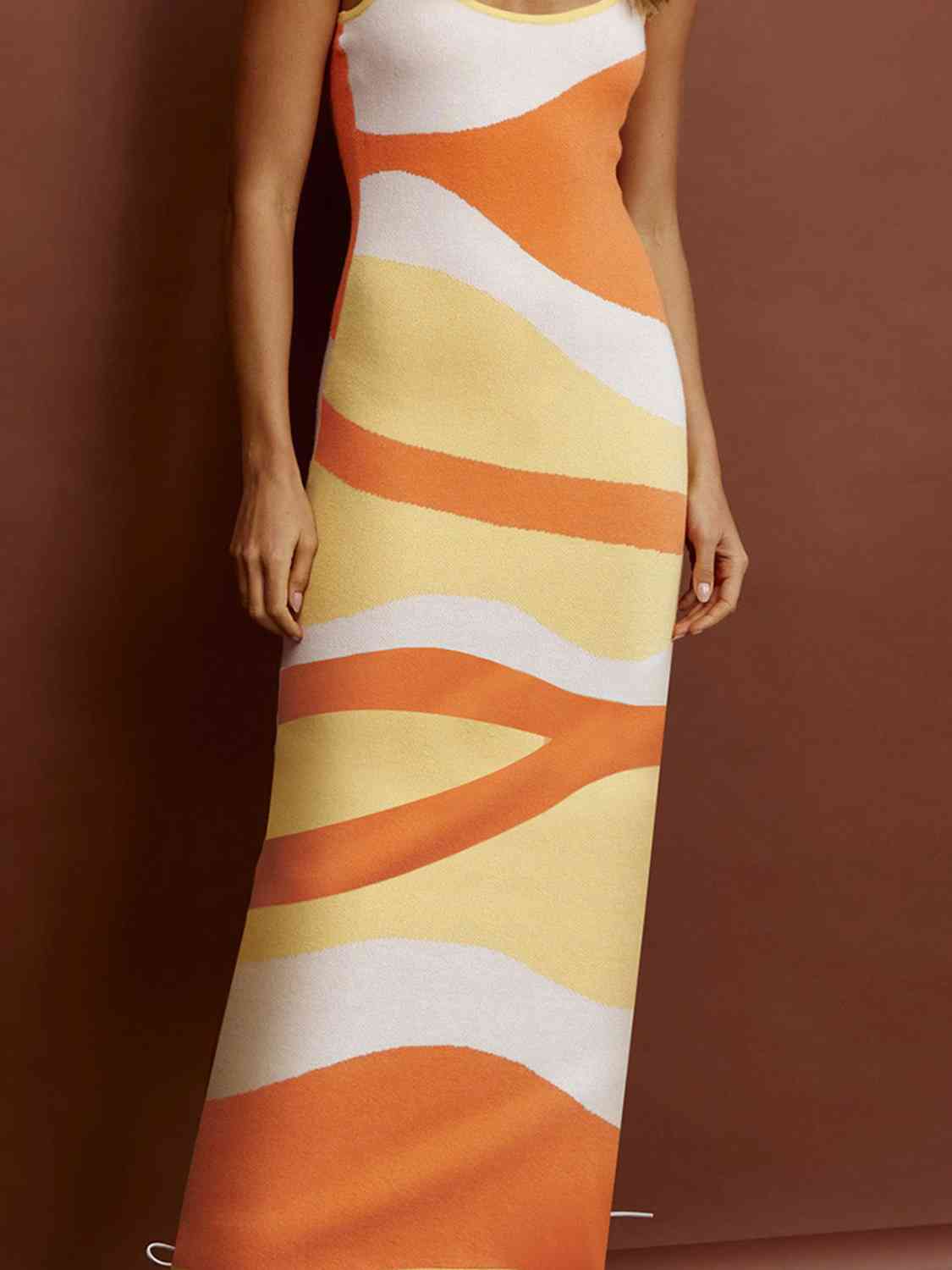 SPAGHETTI STRAP MAXI SWEATER DRESS
