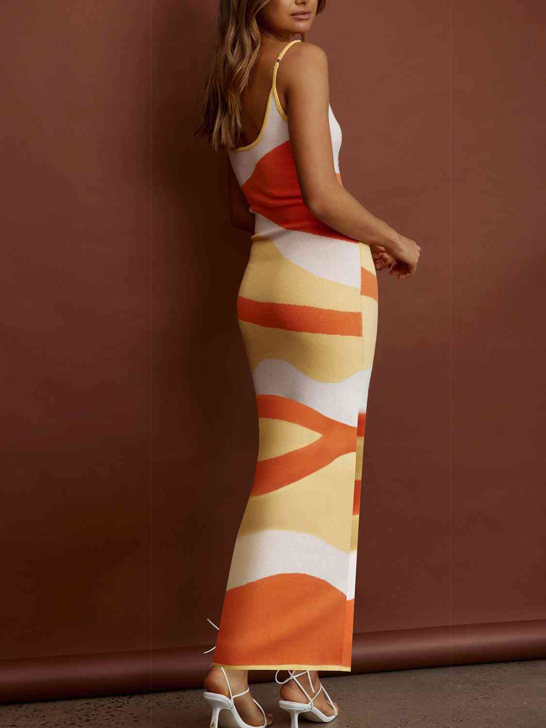 SPAGHETTI STRAP MAXI SWEATER DRESS