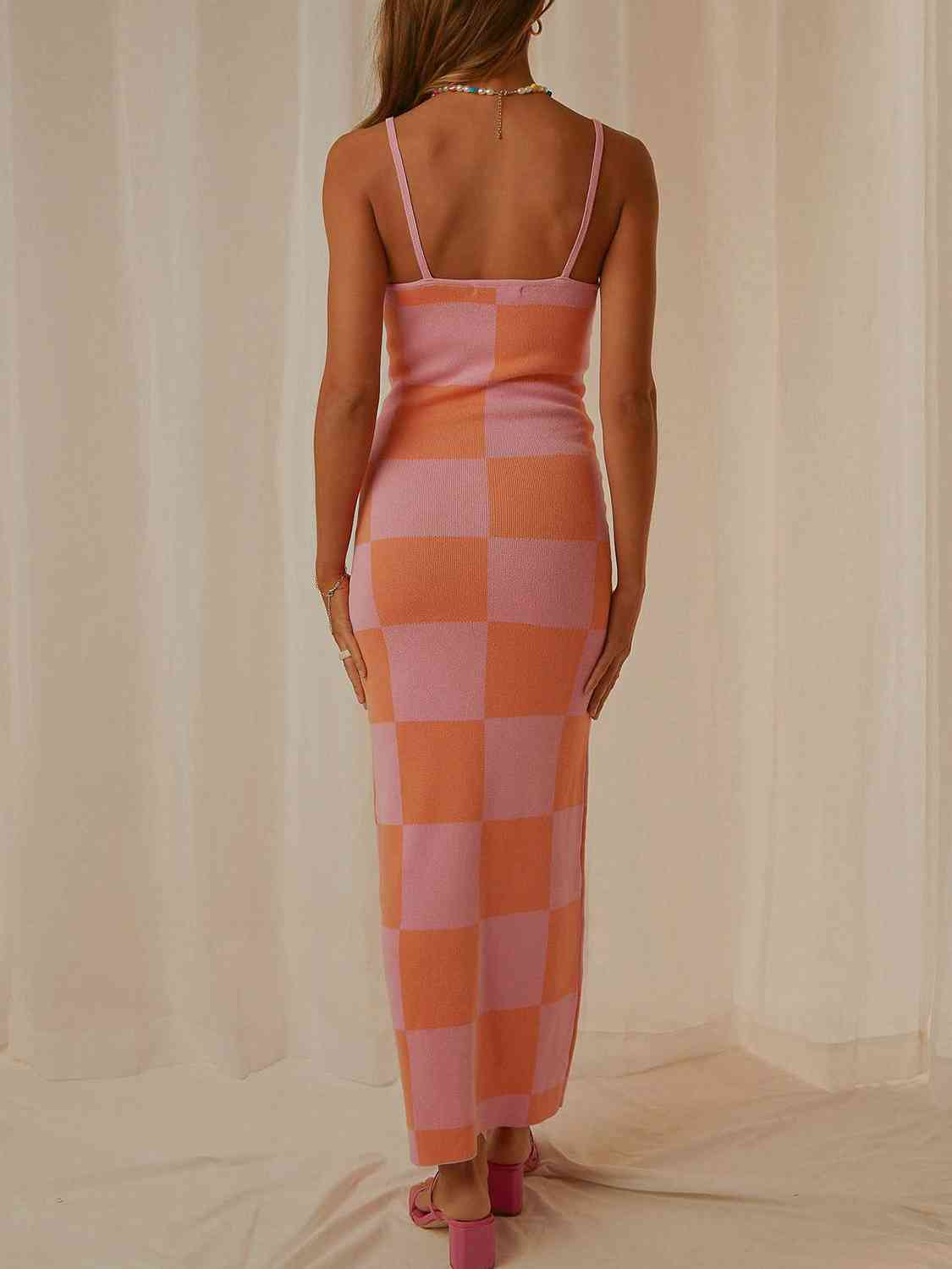 SPAGHETTI STRAP MAXI SWEATER DRESS