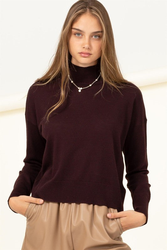 WARM PERSONALITY HIGH NECKLINE SWEATER