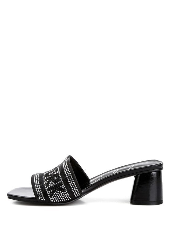 STUDIO 55 DIAMANTE EMBELLISHED NEW YORK SANDALS