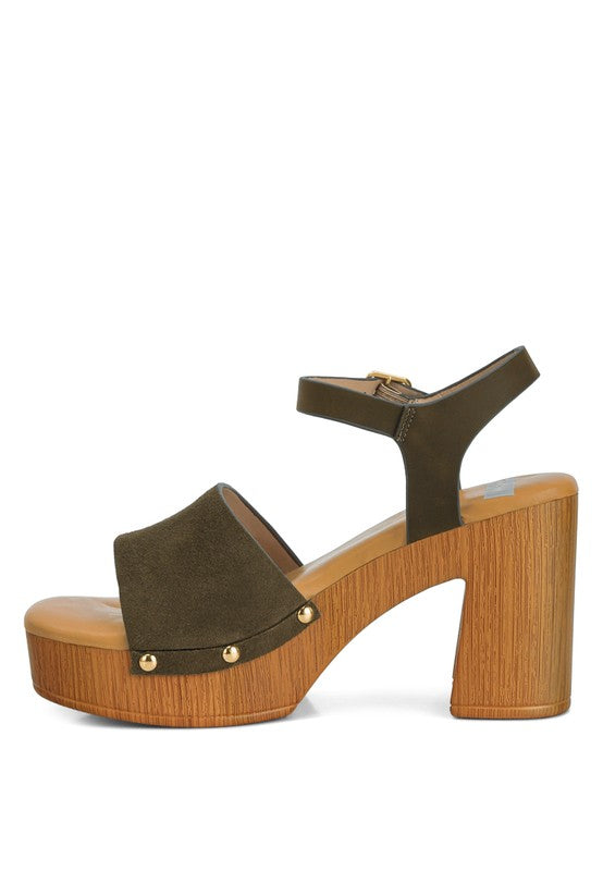 DANIELA SUEDE HIGH BLOCK SANDALS