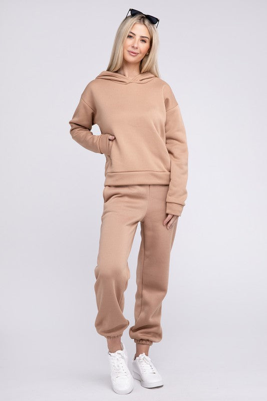 DROP SHOULDER HOODIE & PANTS SET