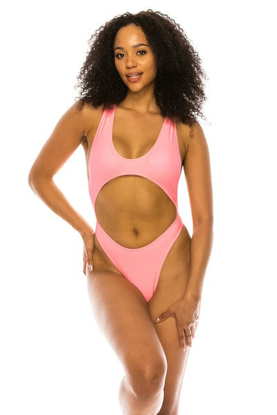 CUTOUT NEON ONE PIECE SWIMSUIT