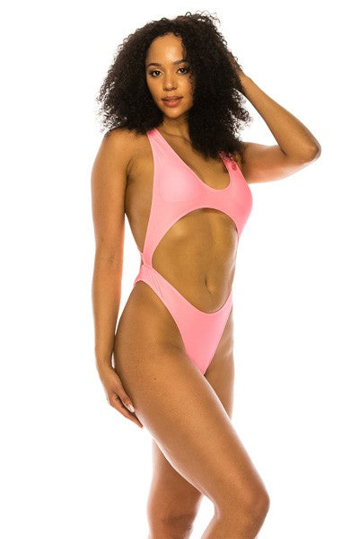 CUTOUT NEON ONE PIECE SWIMSUIT