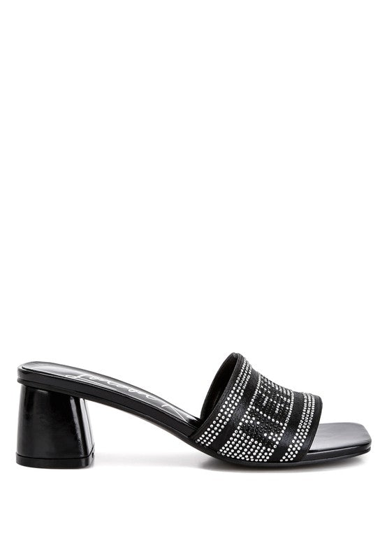 STUDIO 55 DIAMANTE EMBELLISHED NEW YORK SANDALS