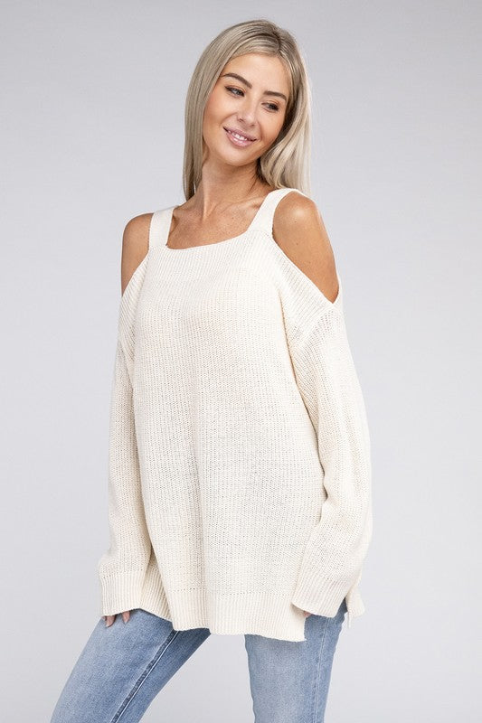 OFF THE  SHOULDER SWEATER