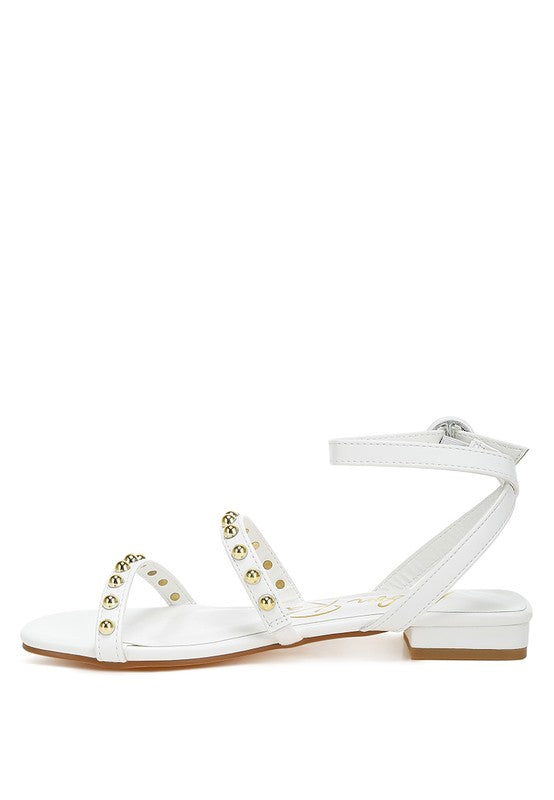 FLIPPITY STUDDED ANKLE STRAP SANDALS