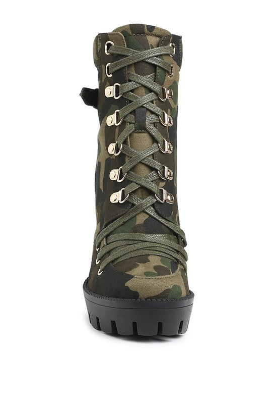 PALMETTO CAMOUFLAGE ANKLE BOOTS