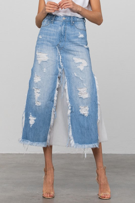 FULL COTTON SHA PREMIUM DENIM SKIRT