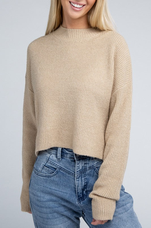 MOCK NECK PULLOVER