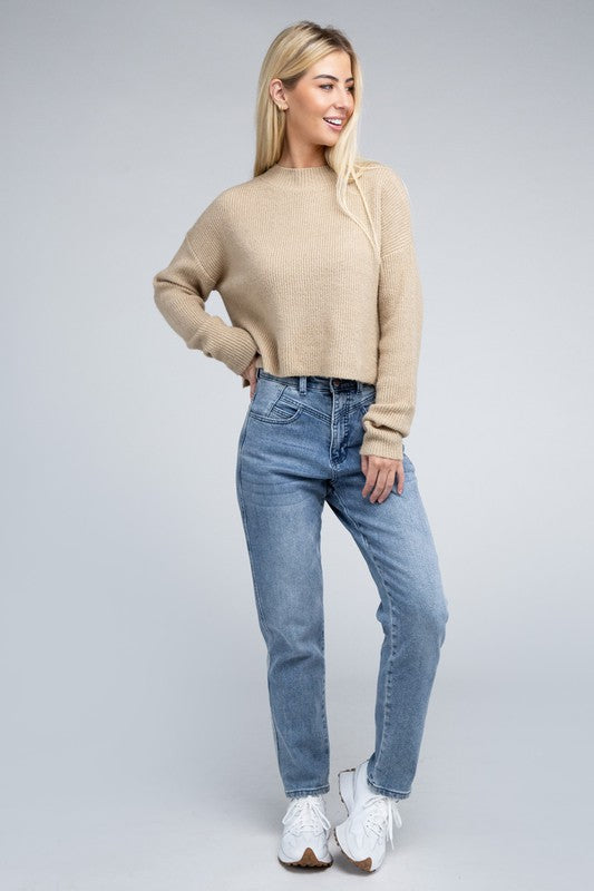 MOCK NECK PULLOVER