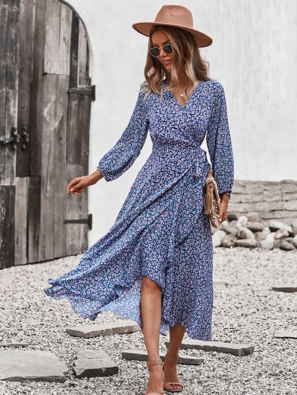 PRINTED MIDI DRESS