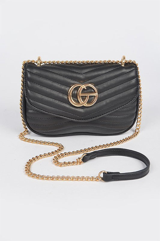 LOGO QUILTED SHOULDER SWING BAG