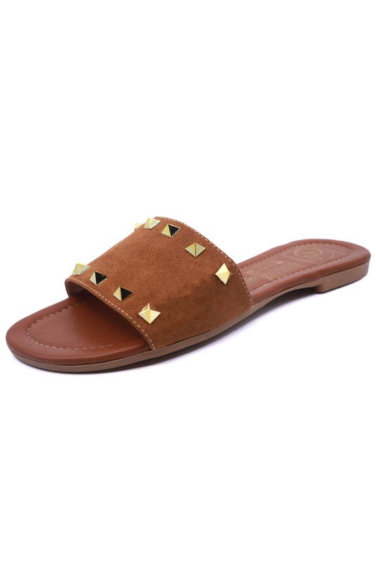 STUDDED SLIDE SANDAL