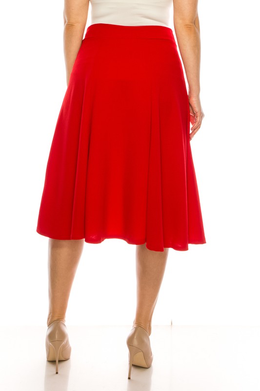 A LINE MIDI SKIRT