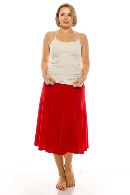 A LINE MIDI SKIRT