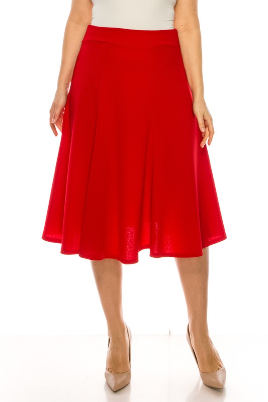 A LINE MIDI SKIRT