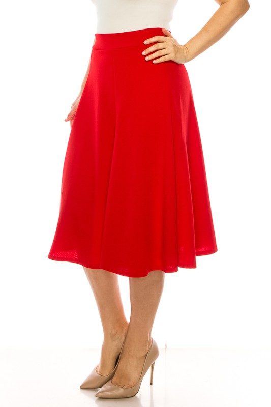 A LINE MIDI SKIRT