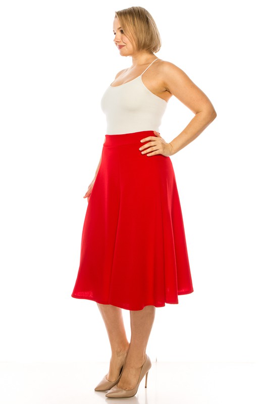 A LINE MIDI SKIRT