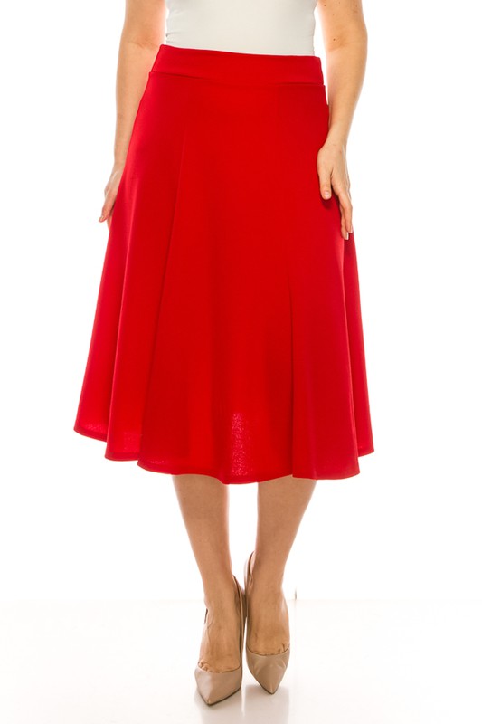 A LINE MIDI SKIRT