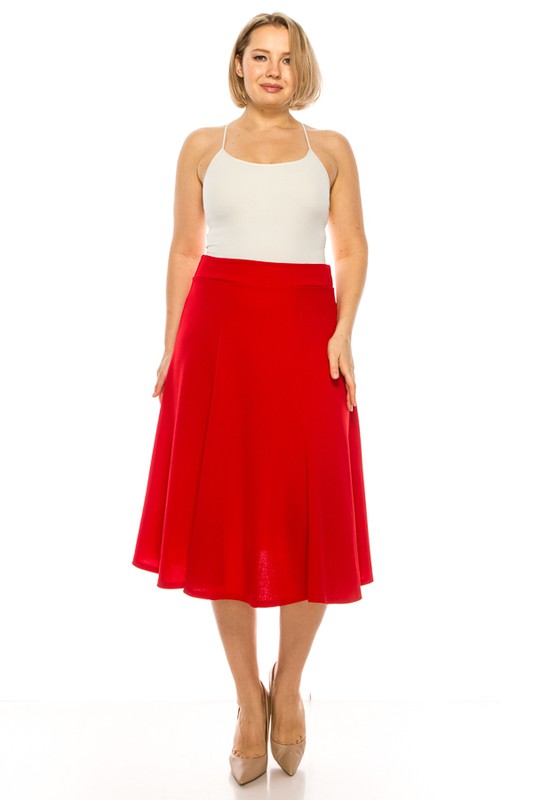 A LINE MIDI SKIRT